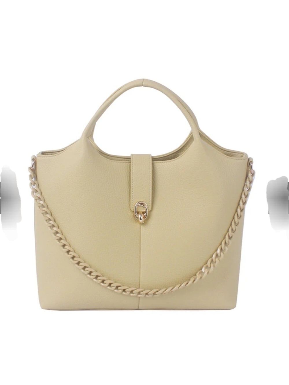 CHILLX by Le Miel Yellow Faux Leather Satchel Tote Crossbody Bag NWT
